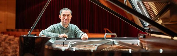 Baoli Liu, head piano technician in the Mead Witter School of Music in the College of Letters and Science, tunes a performance piano in Foundation Concert Hall in the Hamel Music Center at the University of Wisconsin–Madison Feb. 27, 2026. Liu is one of ten recipients of a 2026 Academic Staff Excellence Award.